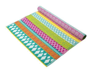 Colourful Striped <br> Outdoor Rug 120cm x 180cm - Sweet Maries Party Shop