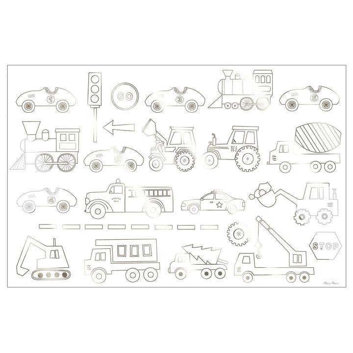 Construction <br> Colouring Posters - Sweet Maries Party Shop