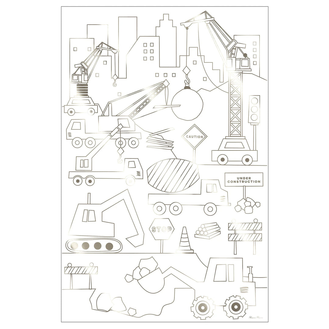 Construction <br> Colouring Posters - Sweet Maries Party Shop