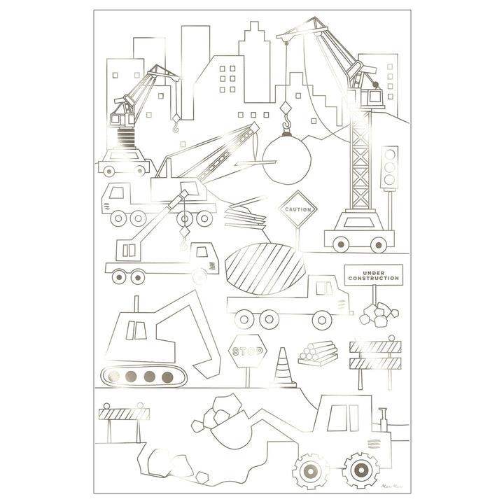 Construction <br> Colouring Posters - Sweet Maries Party Shop