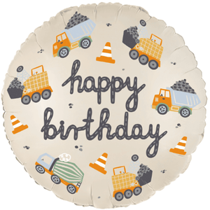 Construction Trucks <br> Happy Birthday - Sweet Maries Party Shop