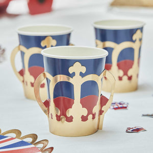 Coronation Union Jack <br> Paper Cups - Sweet Maries Party Shop