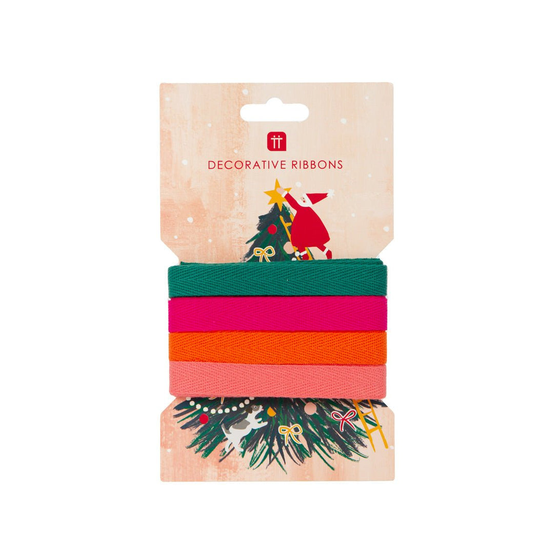 Craft With Santa <br> Decorative Ribbons (4) - Sweet Maries Party Shop