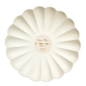 Cream Simply Eco <br> Large Plates. - Sweet Maries Party Shop