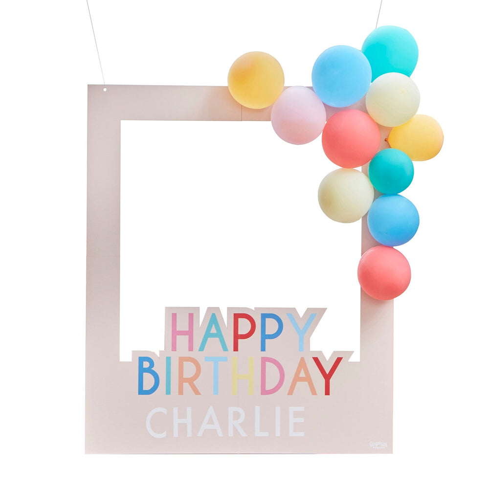 Customisable Happy Birthday <br> Photo Booth Frame 72cm x 60cm - Sweet Maries Party Shop