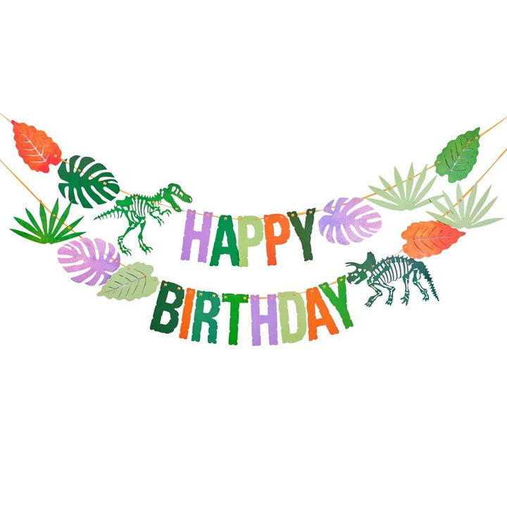 Dinosaur <br> Happy Birthday Garland - Sweet Maries Party Shop