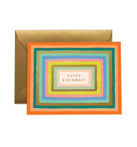 Disco Stripes <br> Birthday Card - Sweet Maries Party Shop