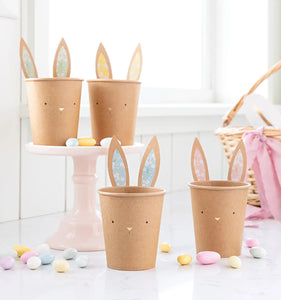 Easter Bunny <br> Kraft Cups (8) - Sweet Maries Party Shop