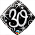 Elegant Sparkles & Swirls <br> 30th Birthday