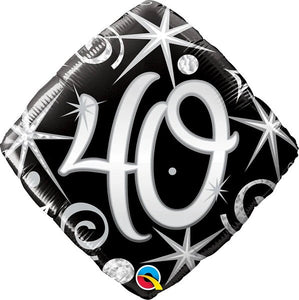 Elegant Sparkles & Swirls <br> 40th Birthday - Sweet Maries Party Shop
