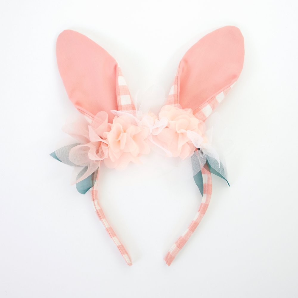 Embellished Gingham <br> Bunny Headband - Sweet Maries Party Shop