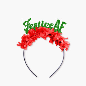 Festive AF <br> Party Crown (Red/Green)) - Sweet Maries Party Shop