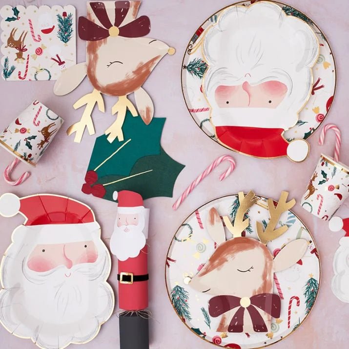 Festive Motif <br> Dinner Plates (8) - Sweet Maries Party Shop