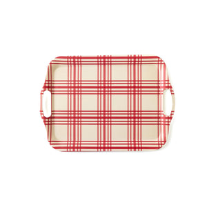 Festive Red Plaid <br> Bamboo Tray - Sweet Maries Party Shop