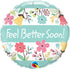 Floral Feel Better Soon <br> Inflated Balloon