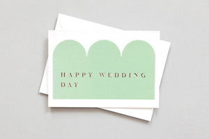 Foil Blocked <br> Happy Wedding Day Card - Sweet Maries Party Shop