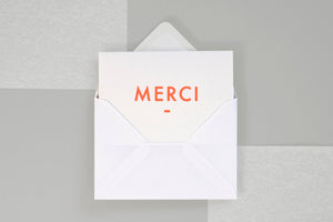 Foil Blocked Merci <br> Card - Sweet Maries Party Shop