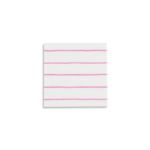 Frenchie Striped <br> Cerise Petite Napkins (16) - Sweet Maries Party Shop