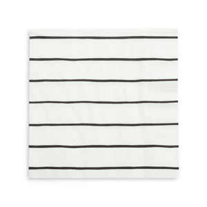 Frenchie Striped <br> Ink Large Napkins (16) - Sweet Maries Party Shop