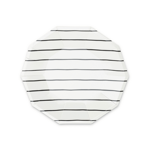 Frenchie Striped <br> Small Plates (8) - Sweet Maries Party Shop