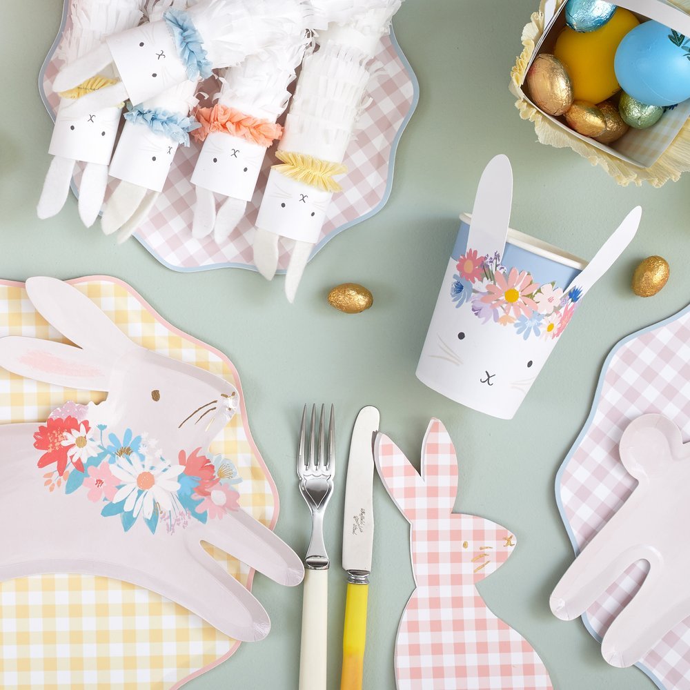 Gingham Bunny <br> Paper Napkins (16) - Sweet Maries Party Shop