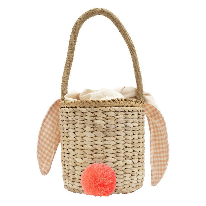 Gingham Bunny <br> Straw Bag - Sweet Maries Party Shop