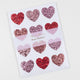 Glitter Heart <br> Stickers (8 Sheets) - Sweet Maries Party Shop