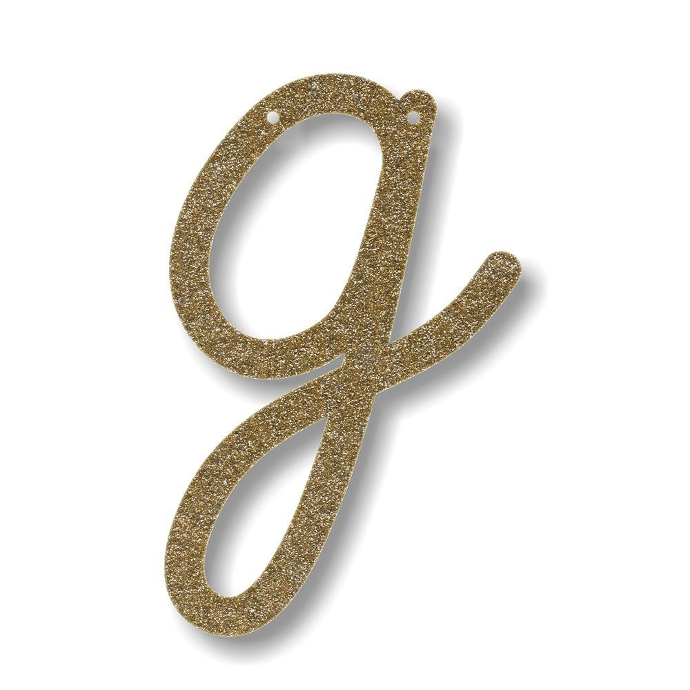 Gold Glitter Acrylic G Bunting - Sweet Maries Party Shop