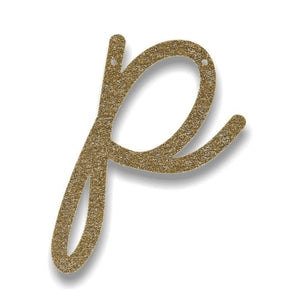Gold Glitter Acrylic P Bunting - Sweet Maries Party Shop