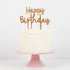 Gold Glitter Happy Birthday <br> Acrylic Cake Toppers