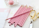 Gold Heart Full Length Pencils <br> Pink - Sweet Maries Party Shop