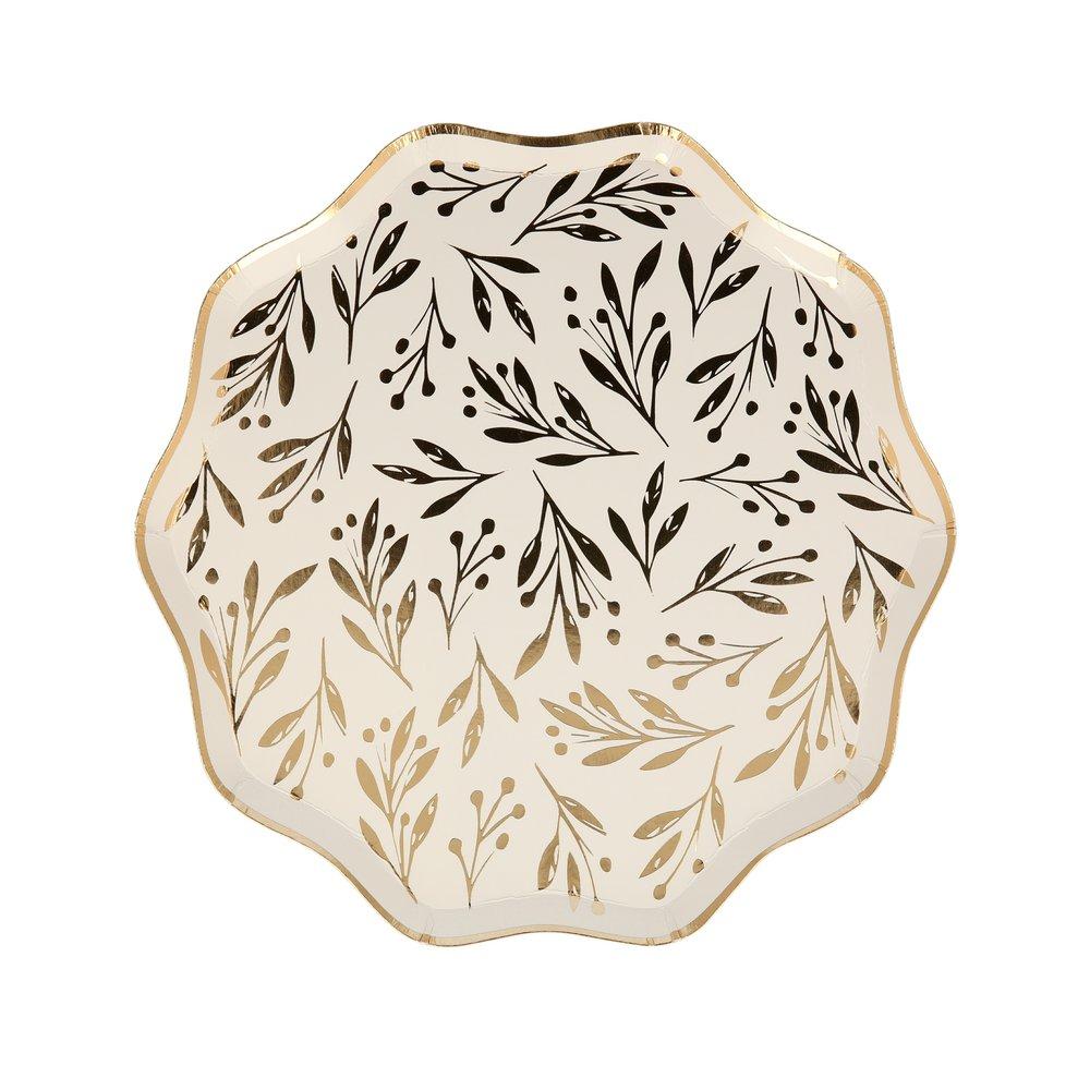 Gold Leaf <br> Side Plates - Sweet Maries Party Shop