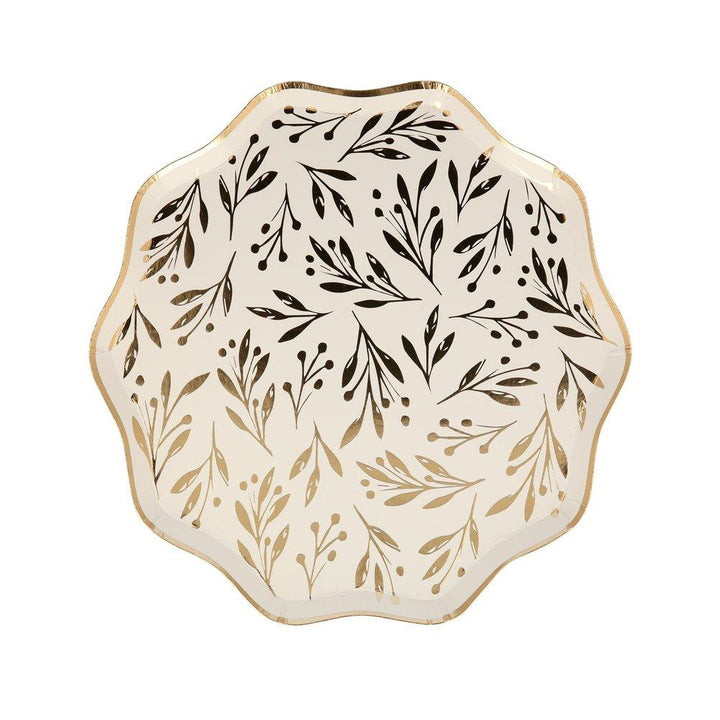 Gold Leaf <br> Side Plates - Sweet Maries Party Shop