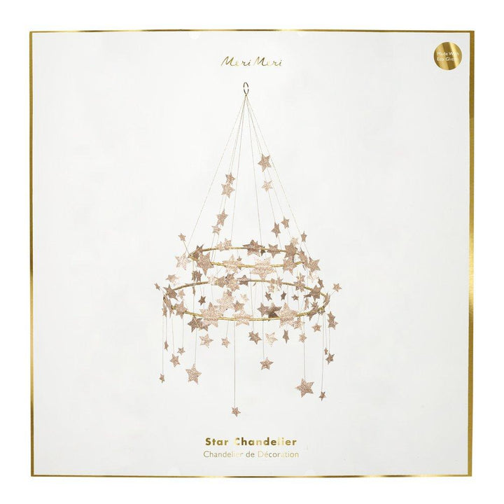 Gold Sparkle <br> Star Chandelier - Sweet Maries Party Shop