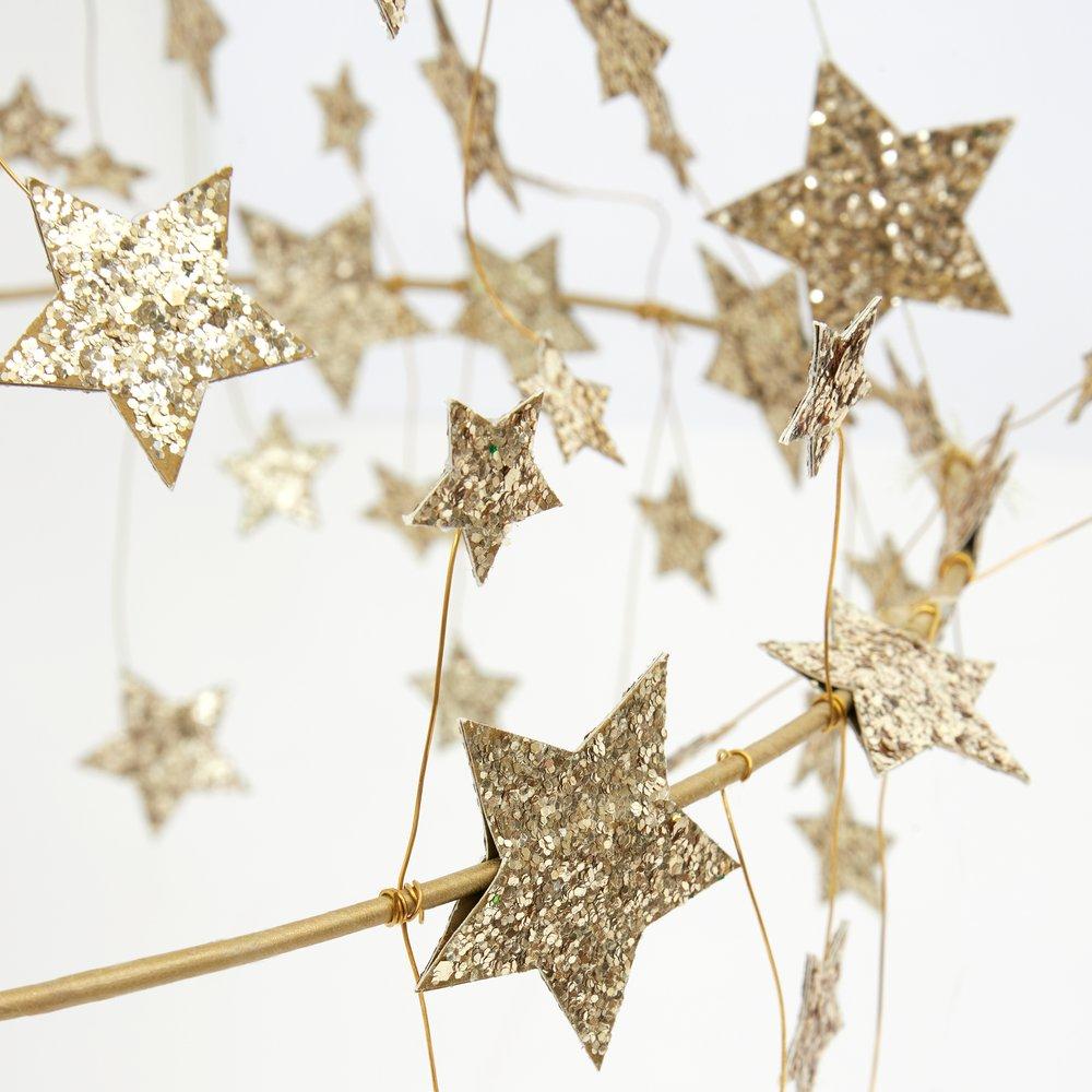 Gold Sparkle <br> Star Chandelier - Sweet Maries Party Shop