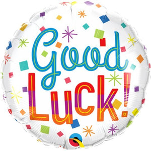 Good Luck <br> Colourful Confetti <br> Inflated Balloon - Sweet Maries Party Shop