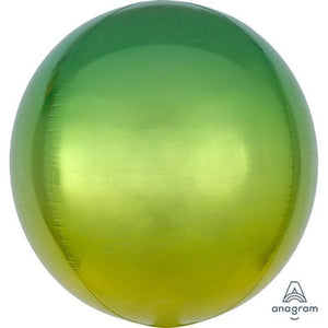 Green & Yellow <br> Ombré Orbz Balloon - Sweet Maries Party Shop