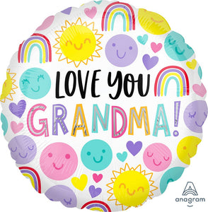 Happy Faces Love <br> You Grandma - Sweet Maries Party Shop