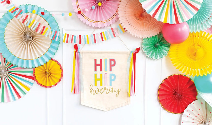 Hip Hip Hooray <br> Canvas Banner - Sweet Maries Party Shop