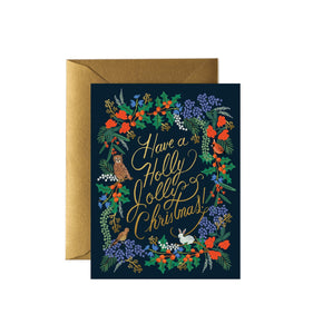 Holly Jolly <br> Christmas Card - Sweet Maries Party Shop