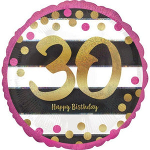 Holographic Pink <br> 30th Birthday - Sweet Maries Party Shop