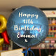 Chrome Blue <br> Round Personalised Foil Balloon