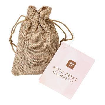 Rose Petal Confetti <br> In Burlap Pouch