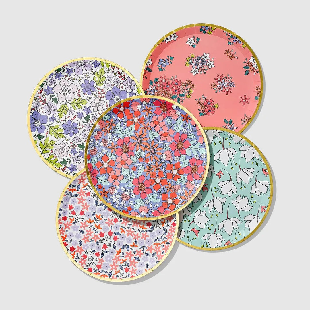 In Full Bloom <br> Large Plates (10) - Sweet Maries Party Shop