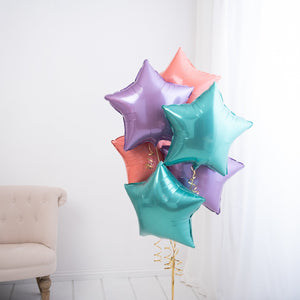 Inflated Bunch Of <br> 6 Foil Stars - Sweet Maries Party Shop