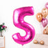 Inflated Magenta Pink <br> Giant Birthday Number <br> 86cm Tall