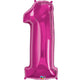 Inflated Magenta Pink <br> Giant Birthday Number - Sweet Maries Party Shop