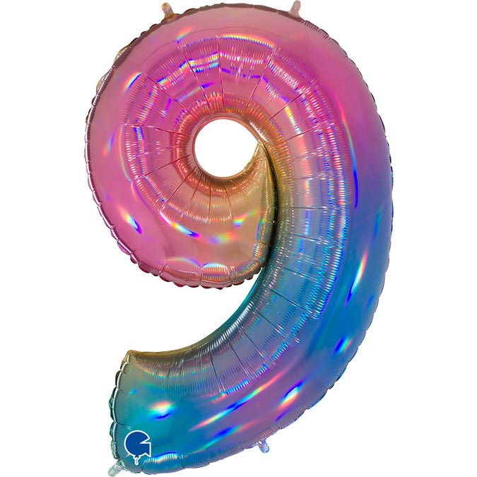 Inflated Ombré Rainbow <br> Giant Birthday Number - Sweet Maries Party Shop