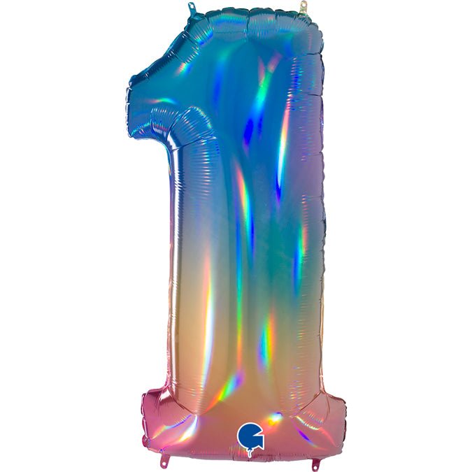 Inflated Ombré Rainbow <br> Giant Birthday Number - Sweet Maries Party Shop