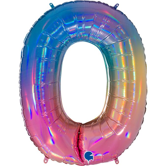 Inflated Ombré Rainbow <br> Giant Birthday Number - Sweet Maries Party Shop